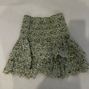 Zara green and white skirt!